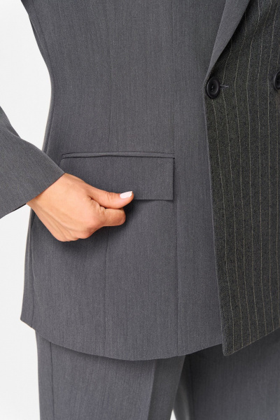 Жакет ANASTASIA MAK 1270-1 серый - фото 8