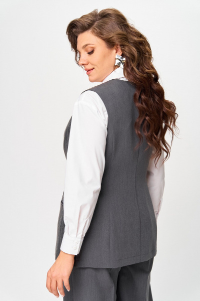 Жилет ANASTASIA MAK 1270-5 серый - фото 4
