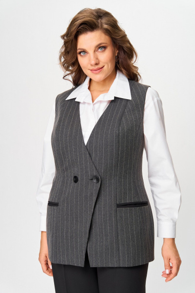 Жилет ANASTASIA MAK 1270-5 черный - фото 2