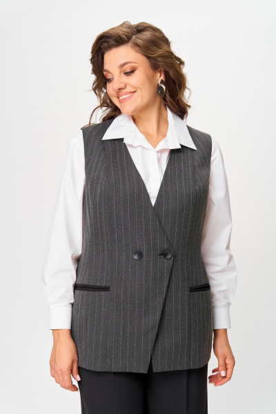 Жилет ANASTASIA MAK 1270-5 черный - фото 6