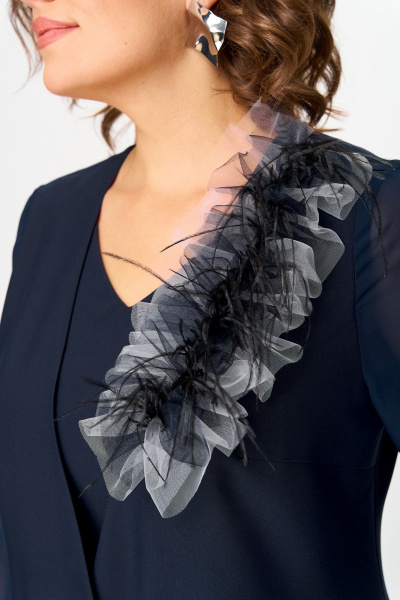 Платье ANASTASIA MAK 1274 темно-синий - фото 8