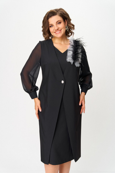 Платье ANASTASIA MAK 1274 черный - фото 7