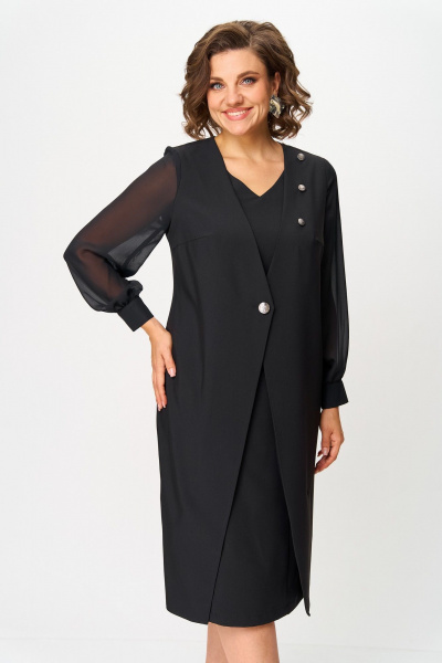 Платье ANASTASIA MAK 1274 черный - фото 6