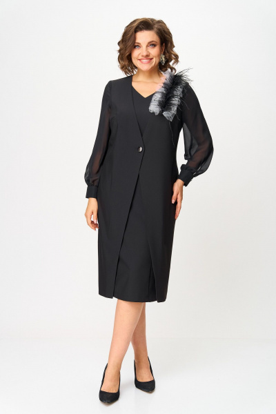 Платье ANASTASIA MAK 1274 черный - фото 1