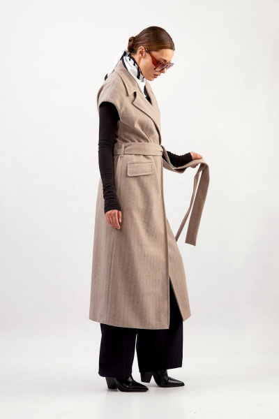 Жилет Rivoli 1045.2 бежево-коричневый - фото 7