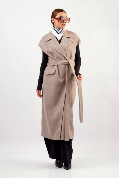 Жилет Rivoli 1045.2 бежево-коричневый - фото 3