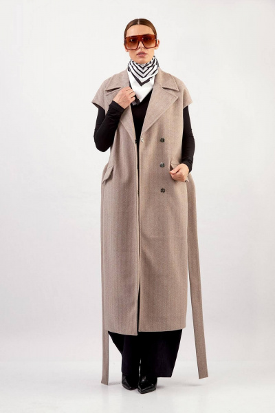 Жилет Rivoli 1045.2 бежево-коричневый - фото 2