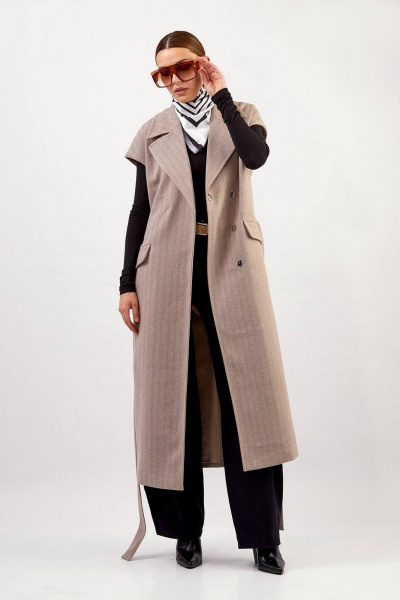 Жилет Rivoli 1045.2 бежево-коричневый - фото 1