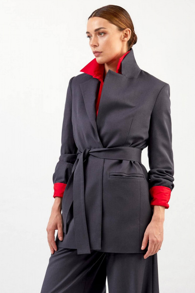 Брюки, жакет Rivoli 9030 графит - фото 4