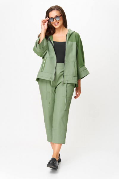 Блуза, брюки Anastasia 1223 олива - фото 7