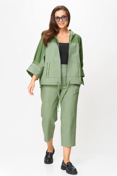 Блуза, брюки Anastasia 1223 олива - фото 6