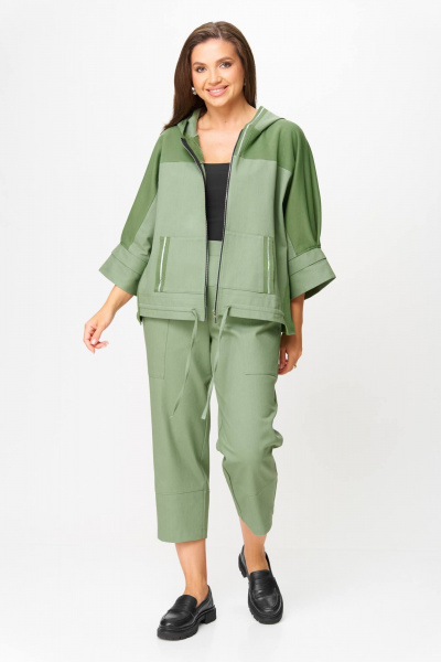 Блуза, брюки Anastasia 1223 олива - фото 1