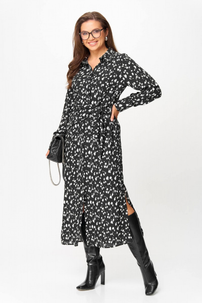 Платье Anastasia 1269 черно-белый - фото 3