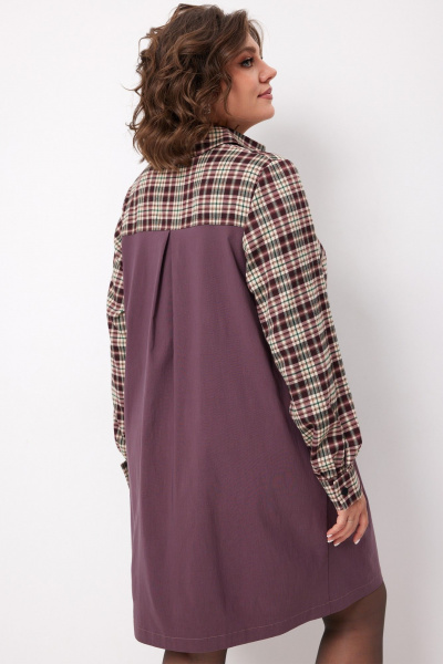 Платье BegiModa 1058 виноградная_клетка - фото 7