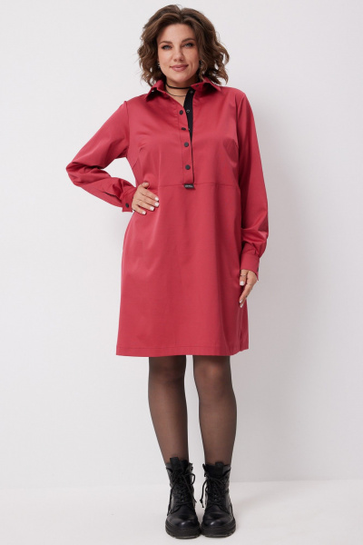 Платье BegiModa 1059 гранат - фото 2