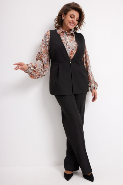 Брюки, жилет BegiModa 3097 черный - фото 2