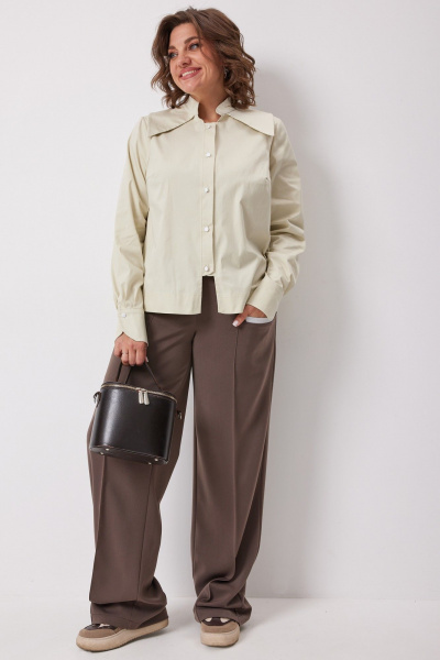 Блуза BegiModa 4135 зеленая_дыня - фото 2