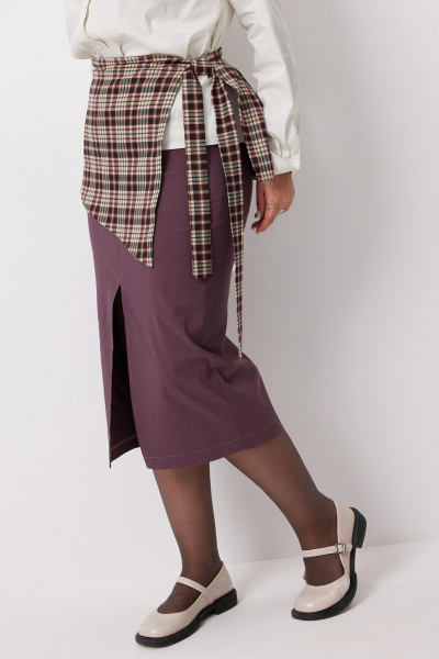 Юбка BegiModa 5016 виноградная_клетка - фото 8