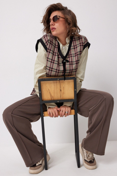 Жилет BegiModa 7019 виноградная_клетка - фото 9