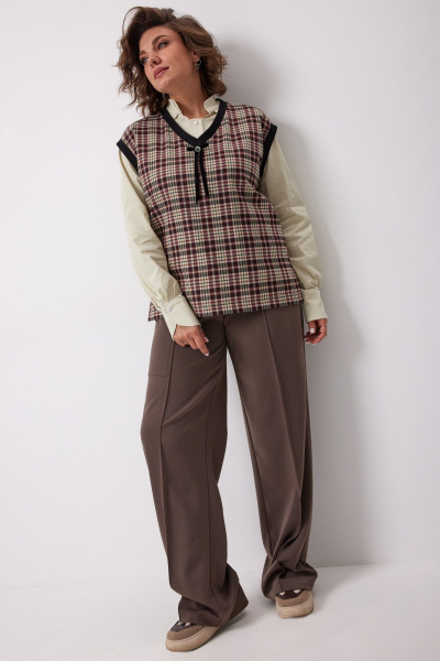 Жилет BegiModa 7019 виноградная_клетка - фото 8