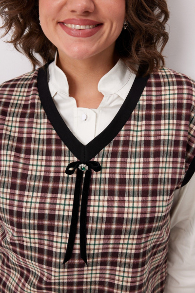 Жилет BegiModa 7019 виноградная_клетка - фото 7