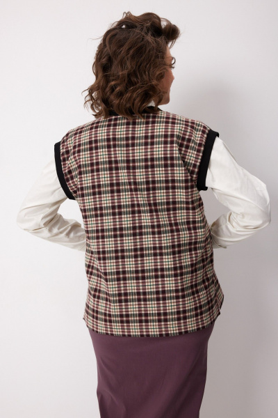 Жилет BegiModa 7019 виноградная_клетка - фото 4