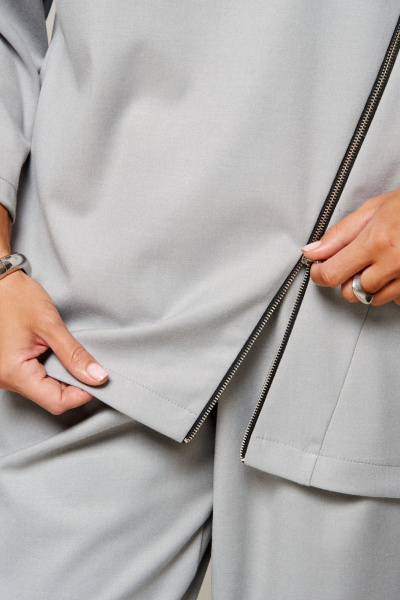 Блуза, брюки Beautiful&Free 6378 серый - фото 14