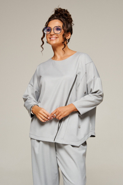 Блуза, брюки Beautiful&Free 6378 серый - фото 11