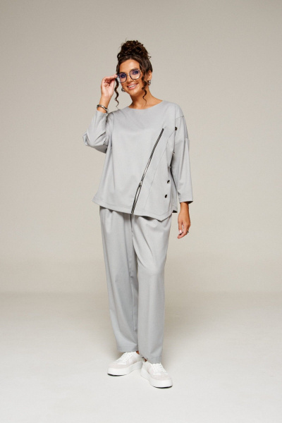 Блуза, брюки Beautiful&Free 6378 серый - фото 7