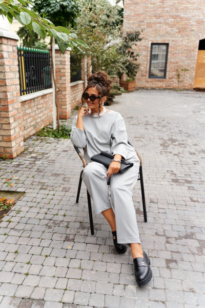 Блуза, брюки Beautiful&Free 6378 серый - фото 6