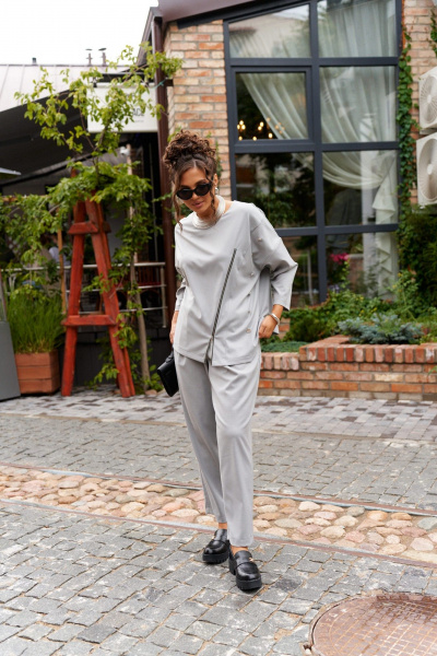 Блуза, брюки Beautiful&Free 6378 серый - фото 5