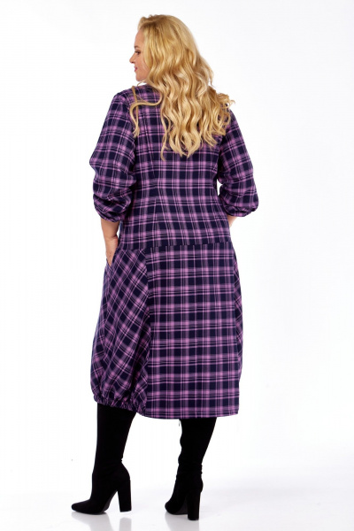 Платье Celentano lite 5056.2 сиреневая_клетка - фото 4