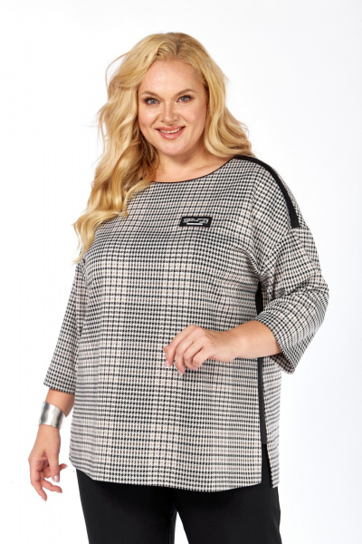 Джемпер СиБон 0370дж клетка - фото 2