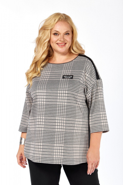 Джемпер СиБон 0370дж клетка - фото 1