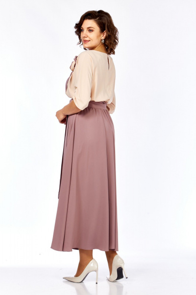 Платье Ольга Стиль С-912/1 бежевый - фото 8