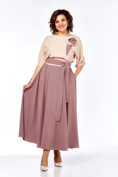 Платье Ольга Стиль С-912/1 бежевый - фото 2