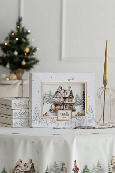 Скатерть белая ткань хлопок на каждый день Listelle 515609 - фото 2