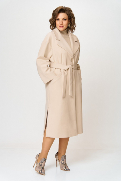 Пальто Koketka i K 1298-2 молочный - фото 3