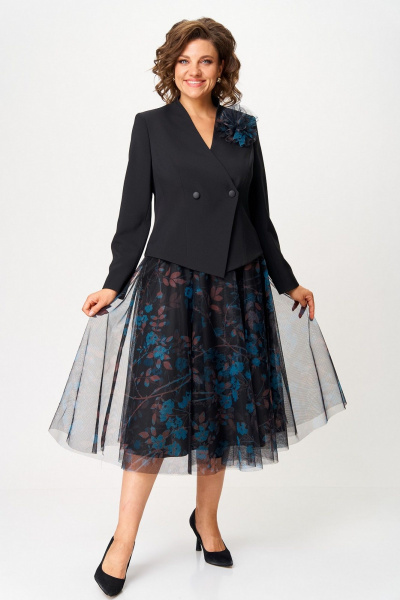 Жакет, юбка Koketka i K 1503 черный - фото 1