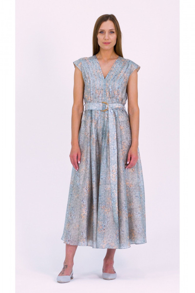 Платье HELEN BIRCH Pl016 голубой_в_принт - фото 1