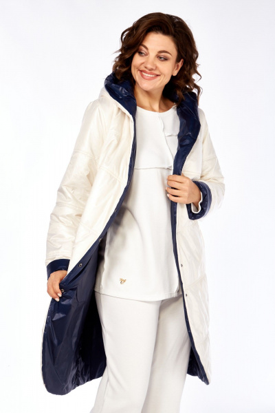 Куртка Диомант 1928 бежевый-синий - фото 7