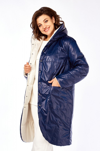 Куртка Диомант 1928 бежевый-синий - фото 3