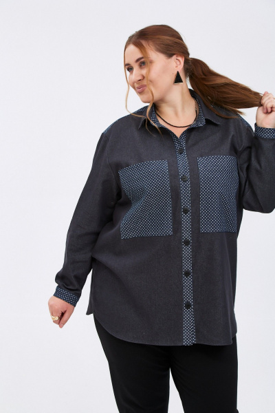 Рубашка Avenue 0341 черный - фото 6