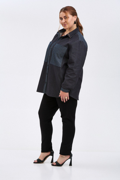 Рубашка Avenue 0341 черный - фото 4
