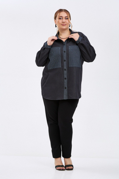 Рубашка Avenue 0341 черный - фото 3