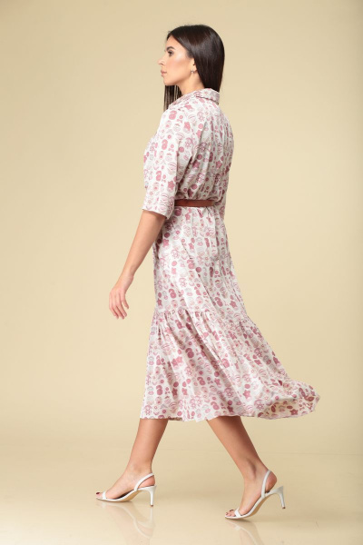 Платье А-силуэта с воланом и поясом из текстиля Ларс Стиль 529 - фото 3