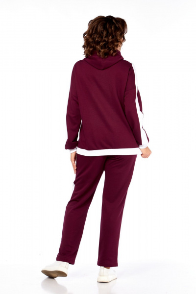 Брюки, жилет, худи Диомант 1917 бордо-белый - фото 12