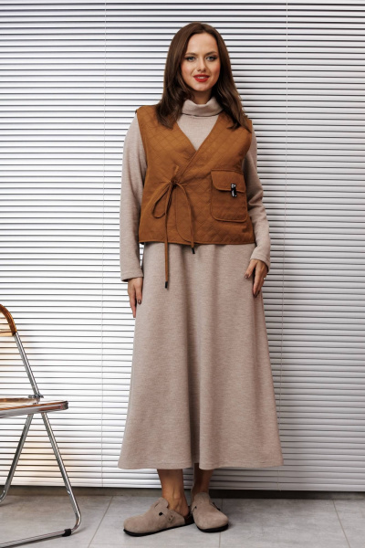 Брюки, бомбер INVITE 6073/1 бежевый - фото 6