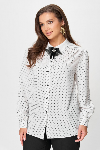 Блуза Andina city 5028-25 белый-горох - фото 3
