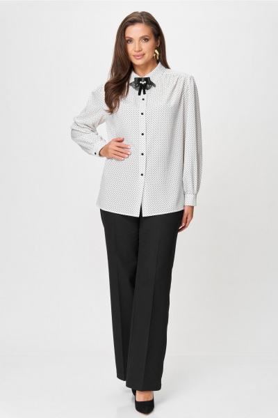 Блуза Andina city 5028-25 белый-горох - фото 10